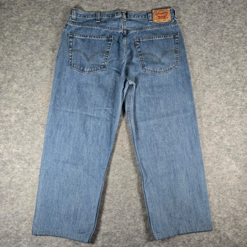 Levi's Mens Blue 550 Relaxed Fit Tapered Leg Denim Jeans 38x25